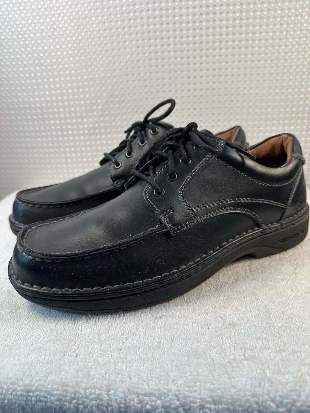 Streetcars Tucson Black Leather Moc Toe Oxfords